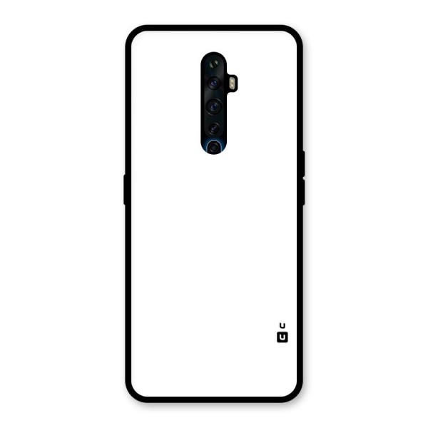 Plain White Glass Back Case for Oppo Reno2 Z