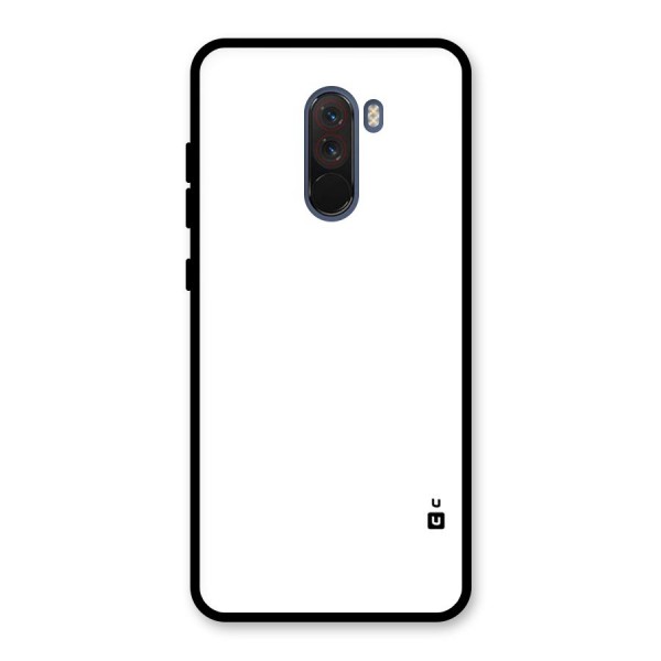 Plain White Glass Back Case for Poco F1