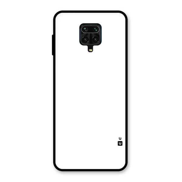 Plain White Glass Back Case for Poco M2 Pro