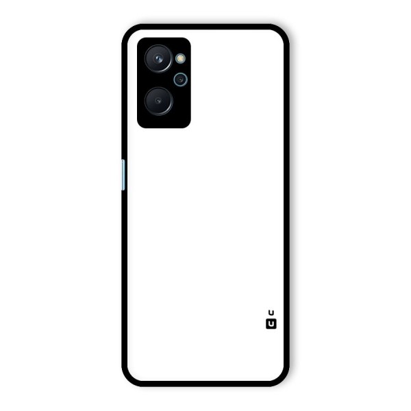 Plain White Glass Back Case for Realme 9i