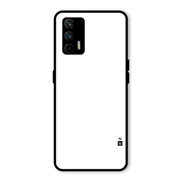 Plain White Glass Back Case for Realme GT 5G