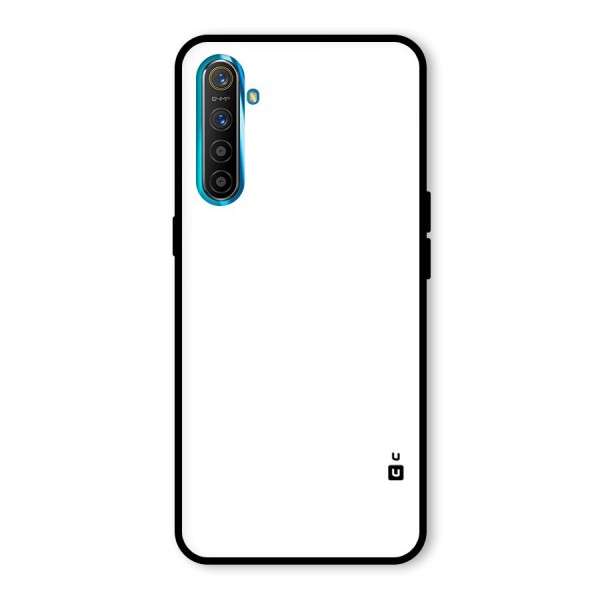 Plain White Glass Back Case for Realme XT