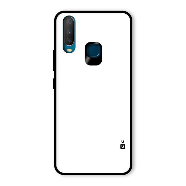 Plain White Glass Back Case for Vivo Y12