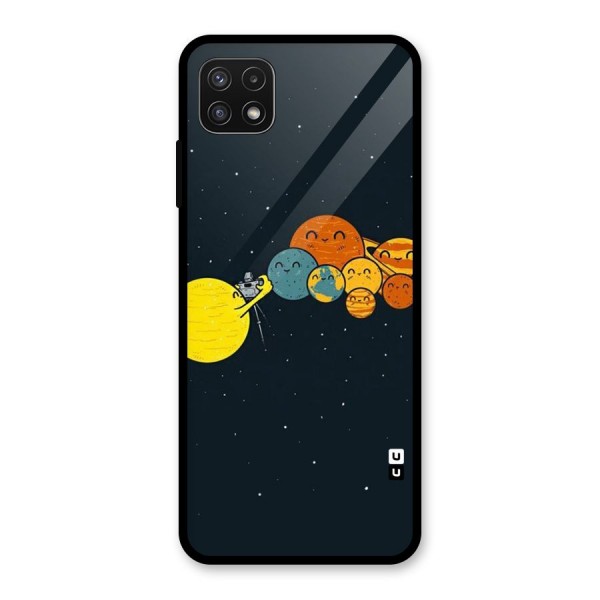 Planet Family Glass Back Case for Galaxy A22 5G