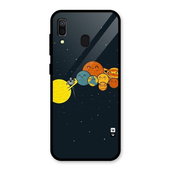 Planet Family Glass Back Case for Galaxy A30