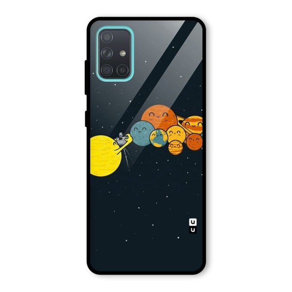 Planet Family Glass Back Case for Galaxy A71