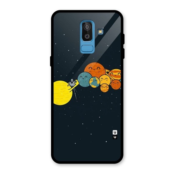 Planet Family Glass Back Case for Galaxy J8