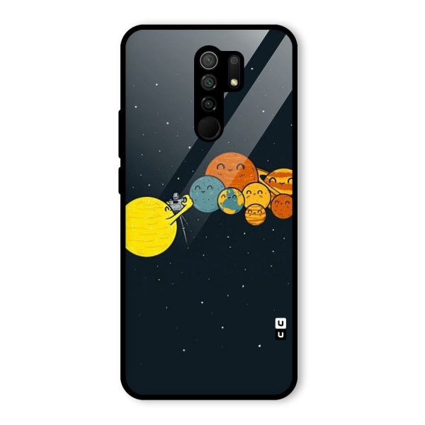 Planet Family Glass Back Case for Redmi 9 Prime