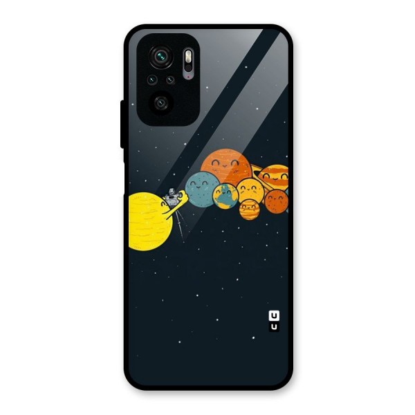 Planet Family Glass Back Case for Redmi Note 10