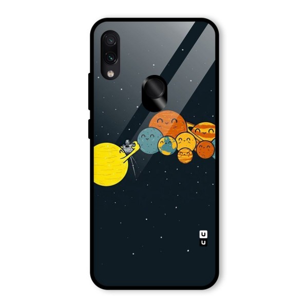 Planet Family Glass Back Case for Redmi Note 7