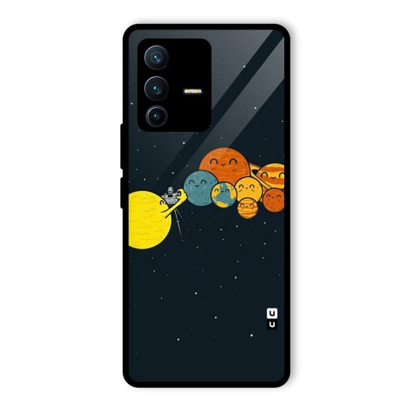 Planet Family Glass Back Case for Vivo V23 Pro