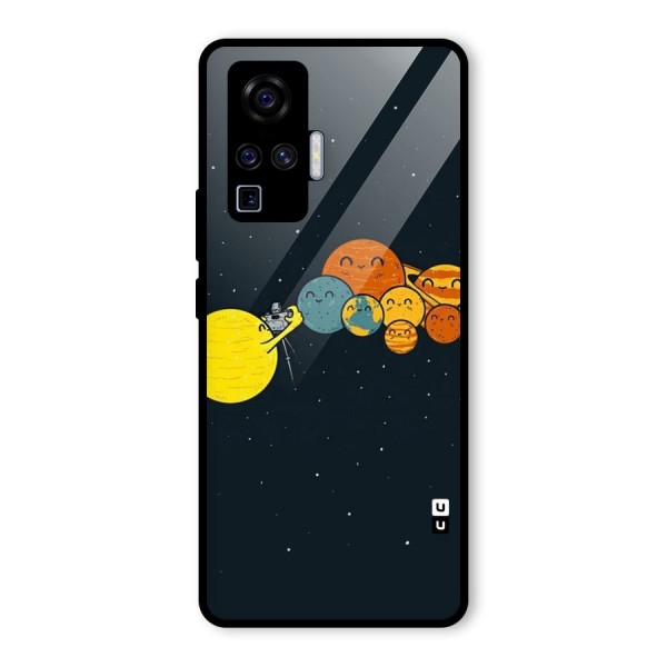 Planet Family Glass Back Case for Vivo X50 Pro