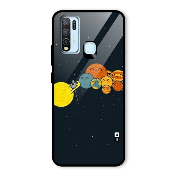 Planet Family Glass Back Case for Vivo Y30