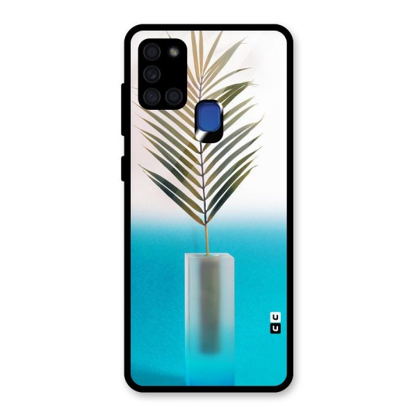 Plant Home Art Glass Back Case for Galaxy A21s