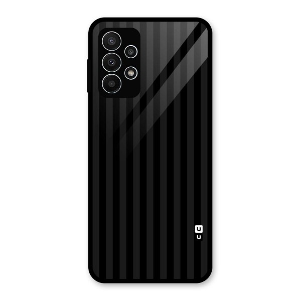 Pleasing Dark Stripes Glass Back Case for Galaxy A23