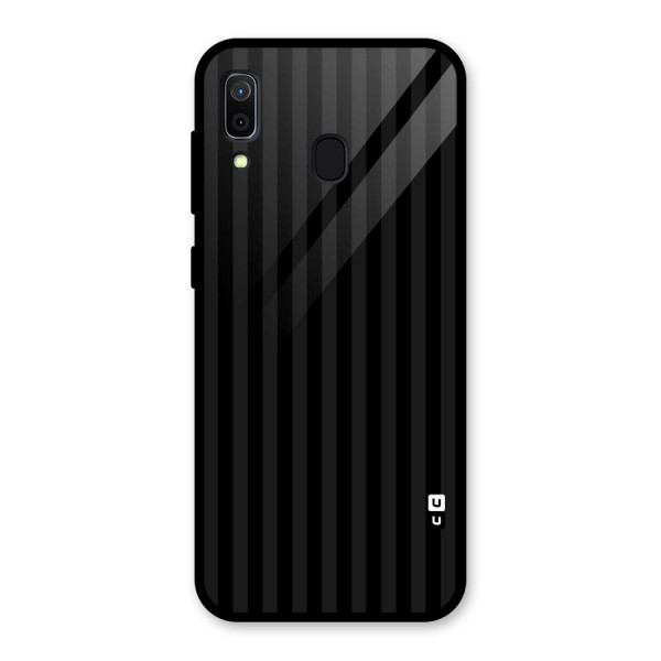 Pleasing Dark Stripes Glass Back Case for Galaxy A30