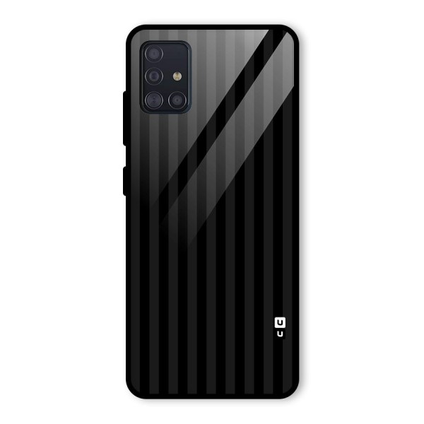 Pleasing Dark Stripes Glass Back Case for Galaxy A51