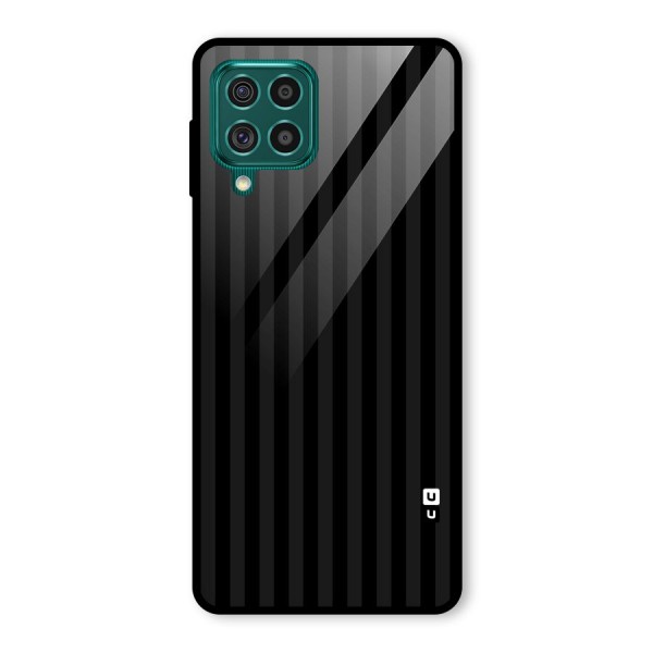 Pleasing Dark Stripes Glass Back Case for Galaxy F62