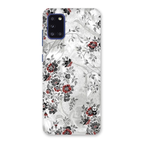 Pleasing Grey Floral Back Case for Galaxy A31