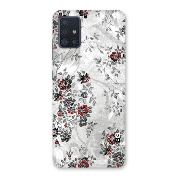 Pleasing Grey Floral Back Case for Galaxy A51