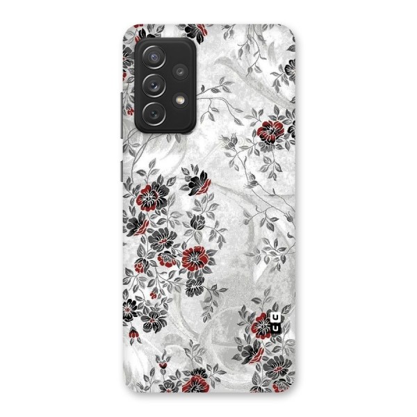 Pleasing Grey Floral Back Case for Galaxy A72