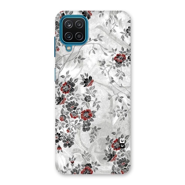 Pleasing Grey Floral Back Case for Galaxy F12