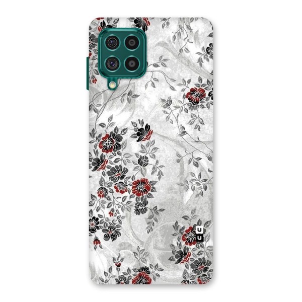 Pleasing Grey Floral Back Case for Galaxy F62