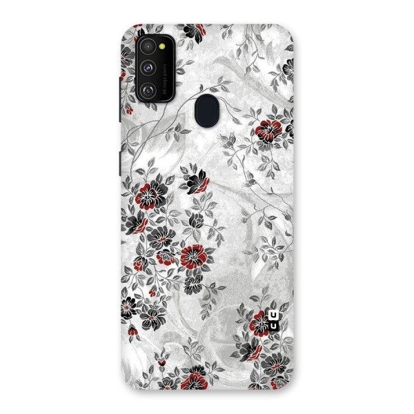 Pleasing Grey Floral Back Case for Galaxy M21