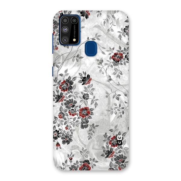 Pleasing Grey Floral Back Case for Galaxy M31