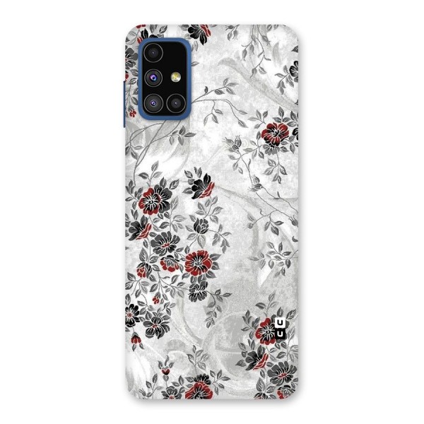 Pleasing Grey Floral Back Case for Galaxy M51