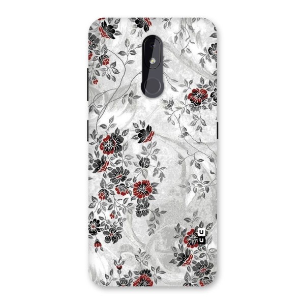 Pleasing Grey Floral Back Case for Nokia 3.2