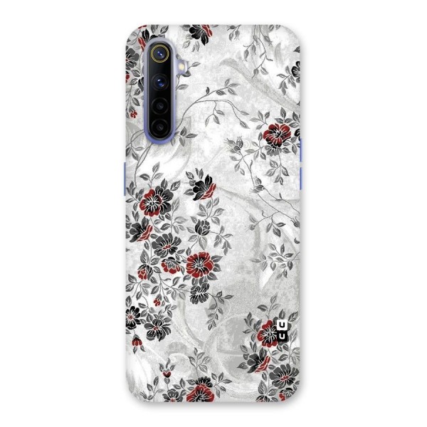 Pleasing Grey Floral Back Case for Realme 6