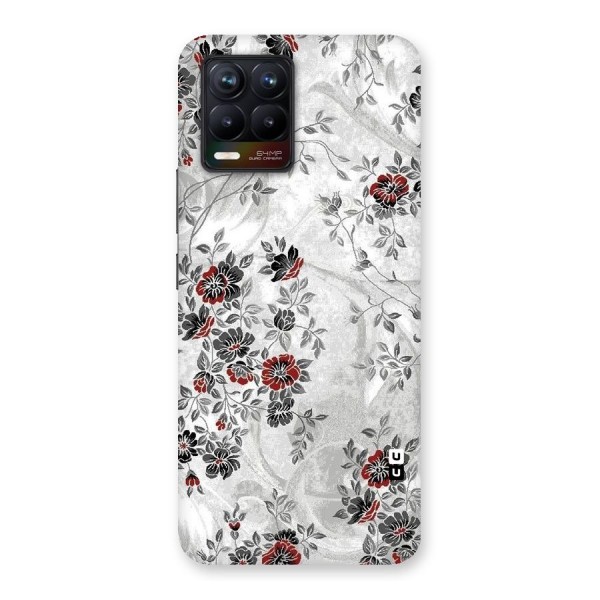 Pleasing Grey Floral Back Case for Realme 8