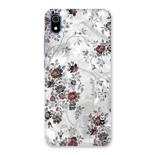 Pleasing Grey Floral Back Case for Redmi 7A