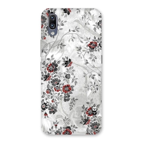 Pleasing Grey Floral Back Case for Vivo NEX