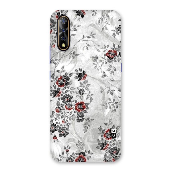 Pleasing Grey Floral Back Case for Vivo S1