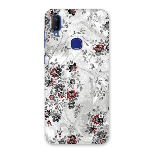 Pleasing Grey Floral Back Case for Vivo V11