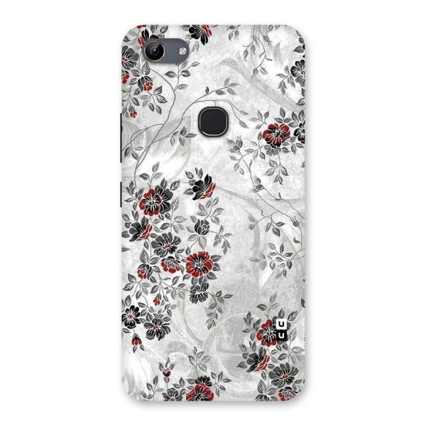 Pleasing Grey Floral Back Case for Vivo Y81