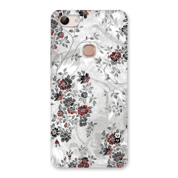 Pleasing Grey Floral Back Case for Vivo Y83