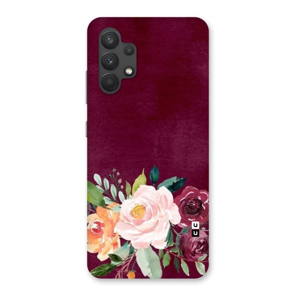 Plum Floral Design Back Case for Galaxy A32