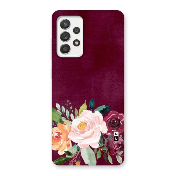 Plum Floral Design Back Case for Galaxy A52