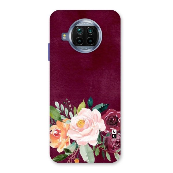 Plum Floral Design Back Case for Mi 10i