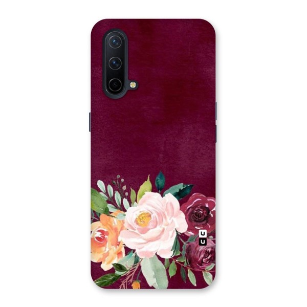 Plum Floral Design Back Case for OnePlus Nord CE 5G