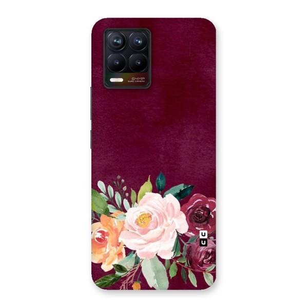 Plum Floral Design Back Case for Realme 8