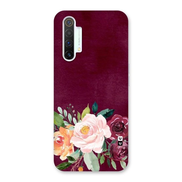 Plum Floral Design Back Case for Realme X3