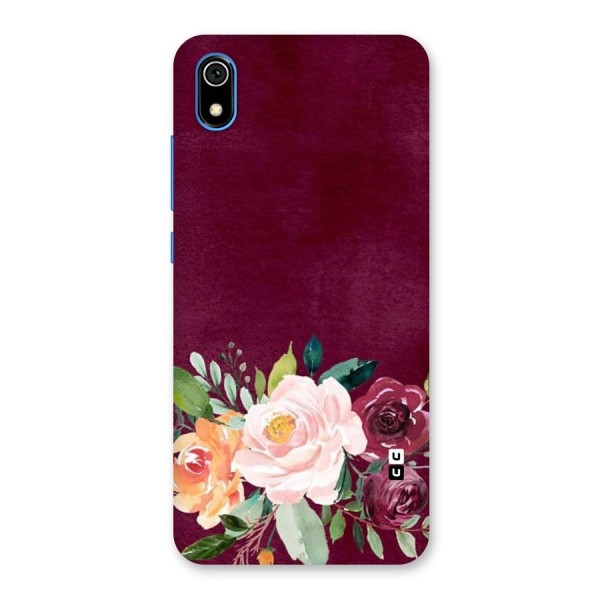 Plum Floral Design Back Case for Redmi 7A