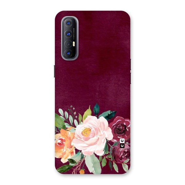 Plum Floral Design Back Case for Reno3 Pro