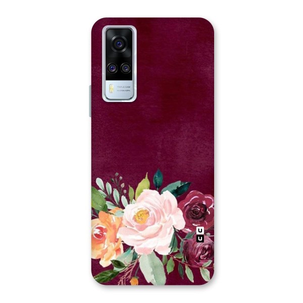 Plum Floral Design Back Case for Vivo Y31