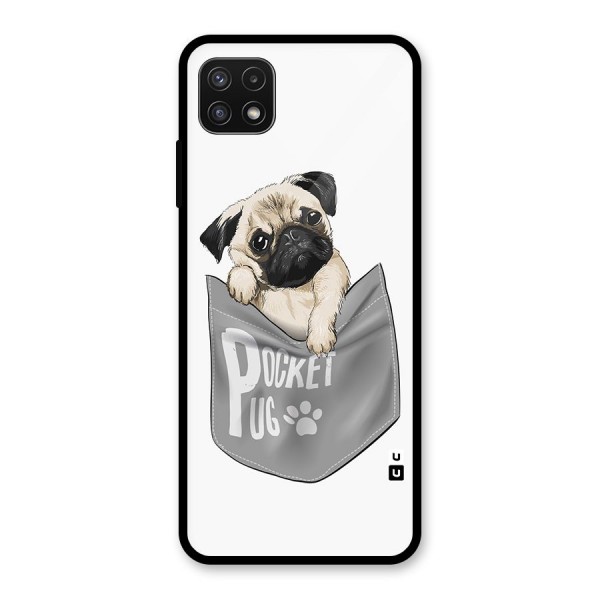 Pocket Pug Glass Back Case for Galaxy A22 5G