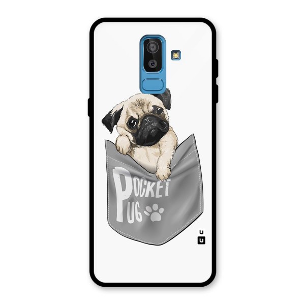 Pocket Pug Glass Back Case for Galaxy J8